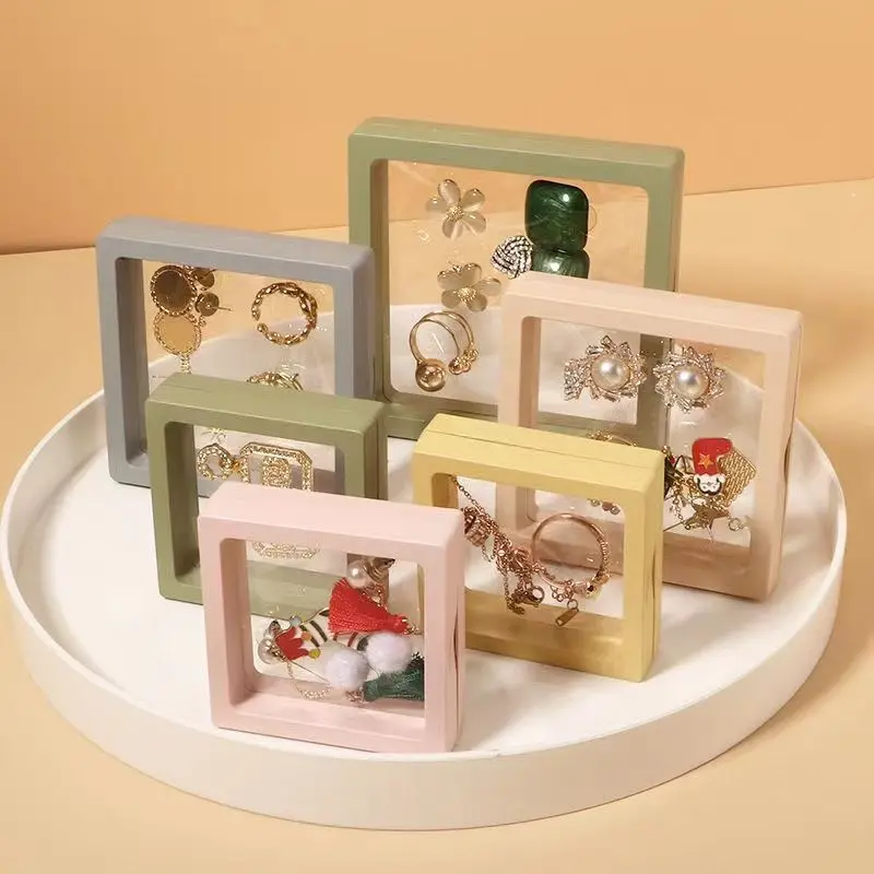 

Anti-Oxidation PE Film Jewelry Display Box, Transparent Suspension Storage for Earrings Necklaces Earrings, Clear Jewelry Box