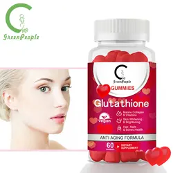 GPGP GreenPeople Glutathione Skin Care Gummies Antioxidant Dull Skin Whitening Love shape Gummies skin care Food