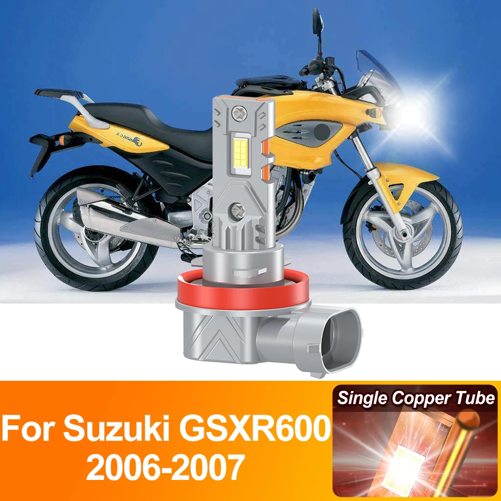 

10000LM Motorcycle LED Headlight 12V CSP Chip Moto Light 6000K Plug And Play Moto Headlamp For Suzuki GSXR600 2006 2007