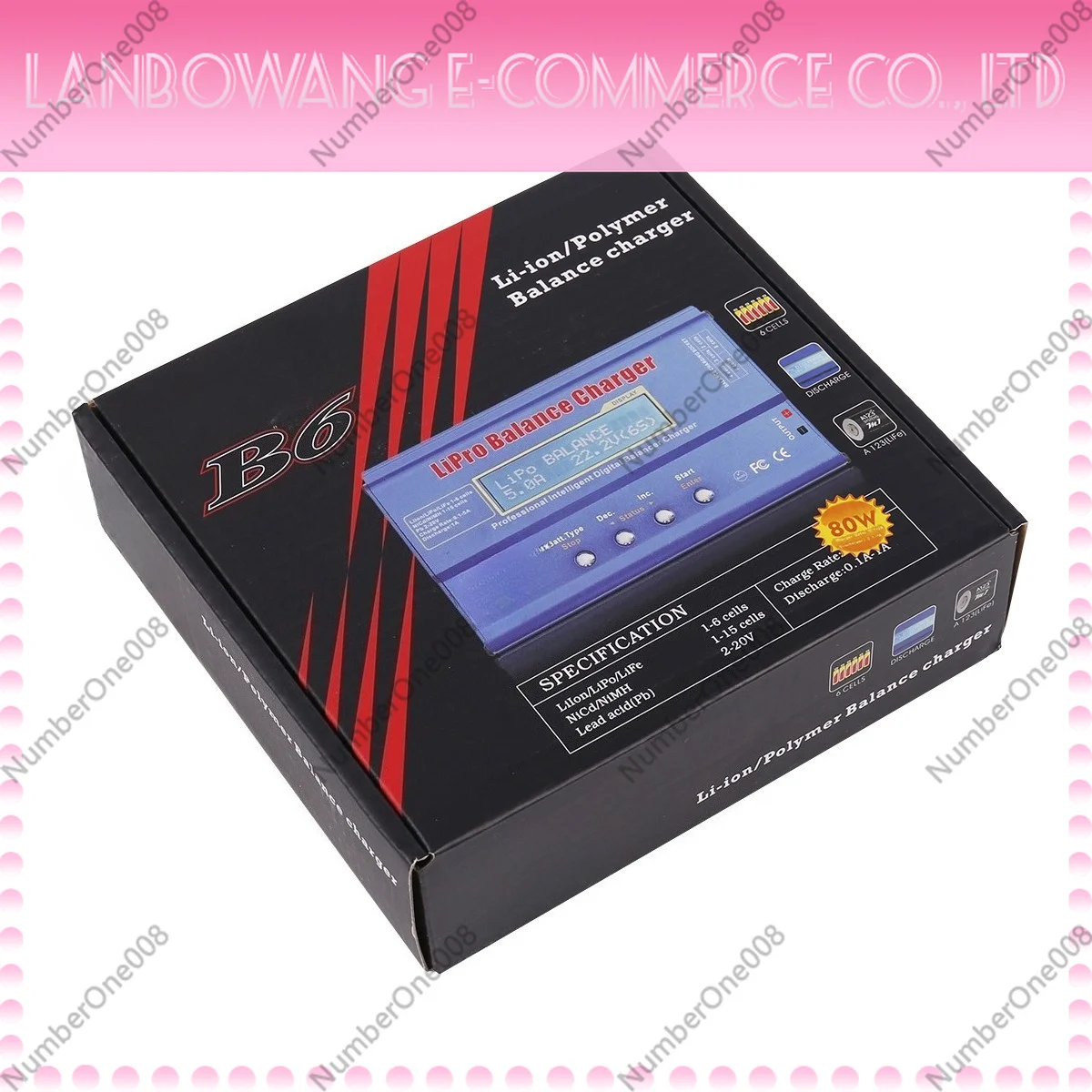 B6 80W Balance Charger Model LiPo Battery Multi-Function Kit with Assembled Wires Charging Board Multi-Axle RC Car Aircraft