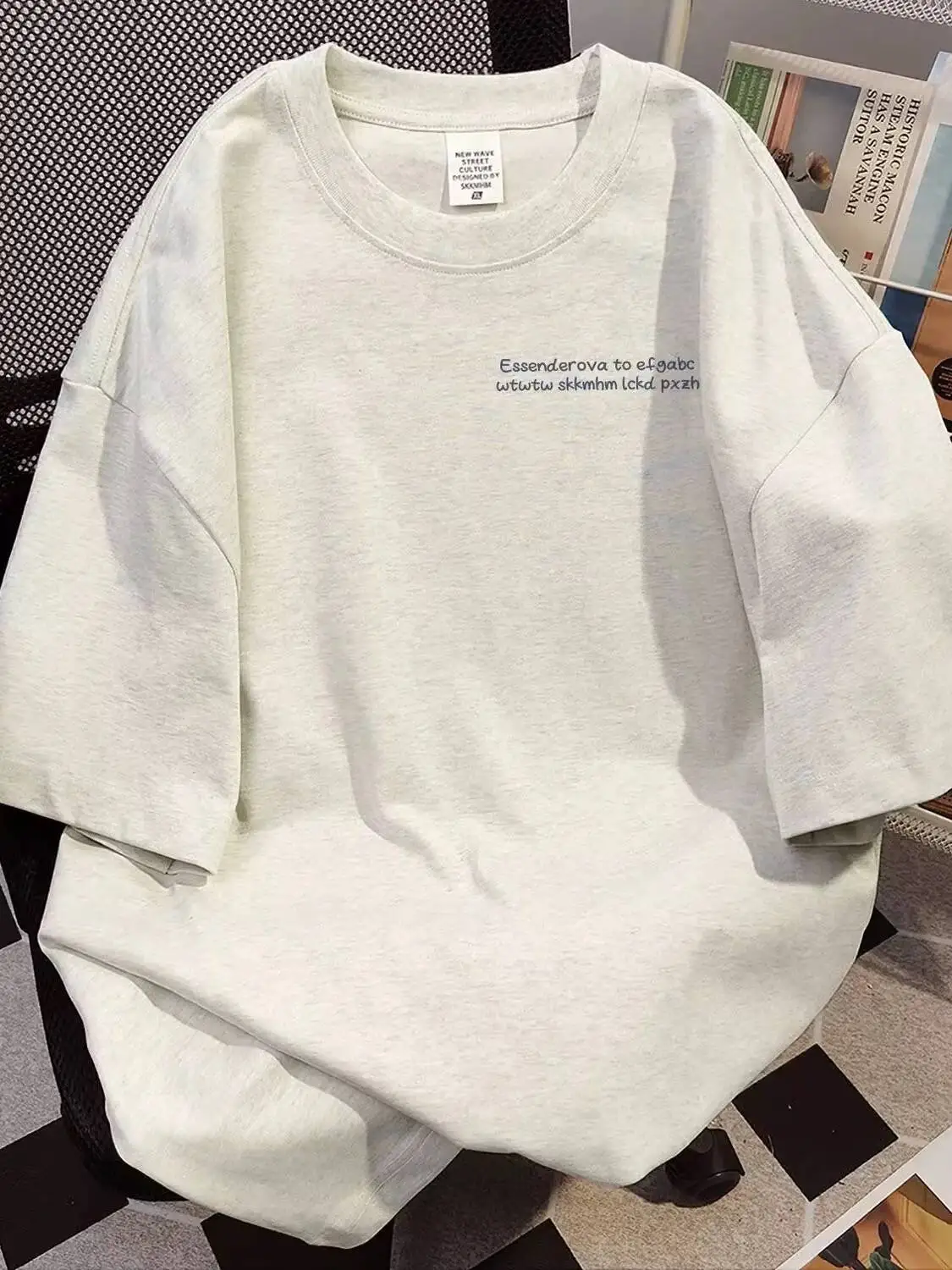 

Летняя футболка ort Sve из чистого хлопка, модная брендовая повседневная одежда, свободная посадка, круглая, молодежная мода o обычной длине