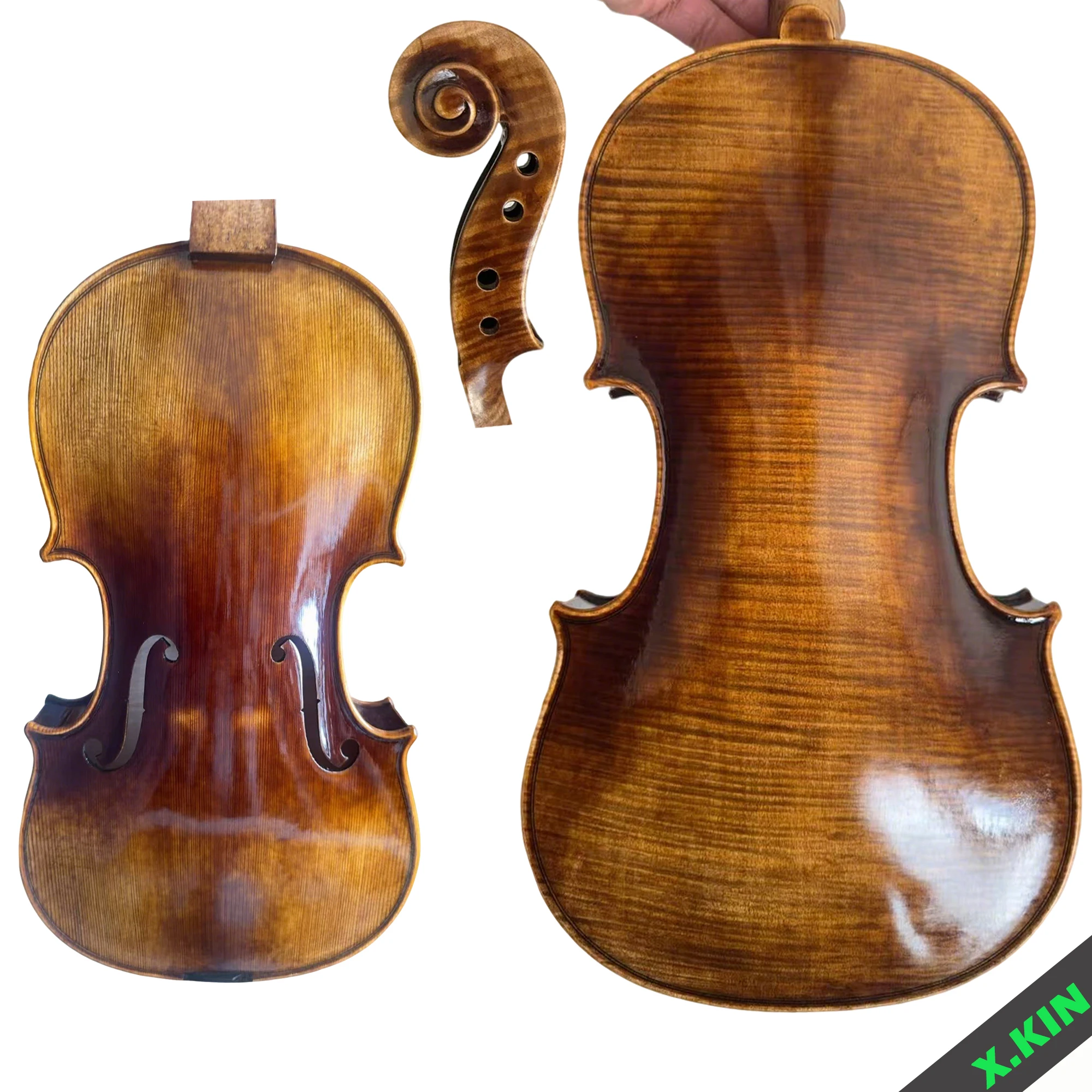 Handmade 4/4 Violin, Vintage Style Matte Violin, Handmade by a Luthier with 20 Years of Experience