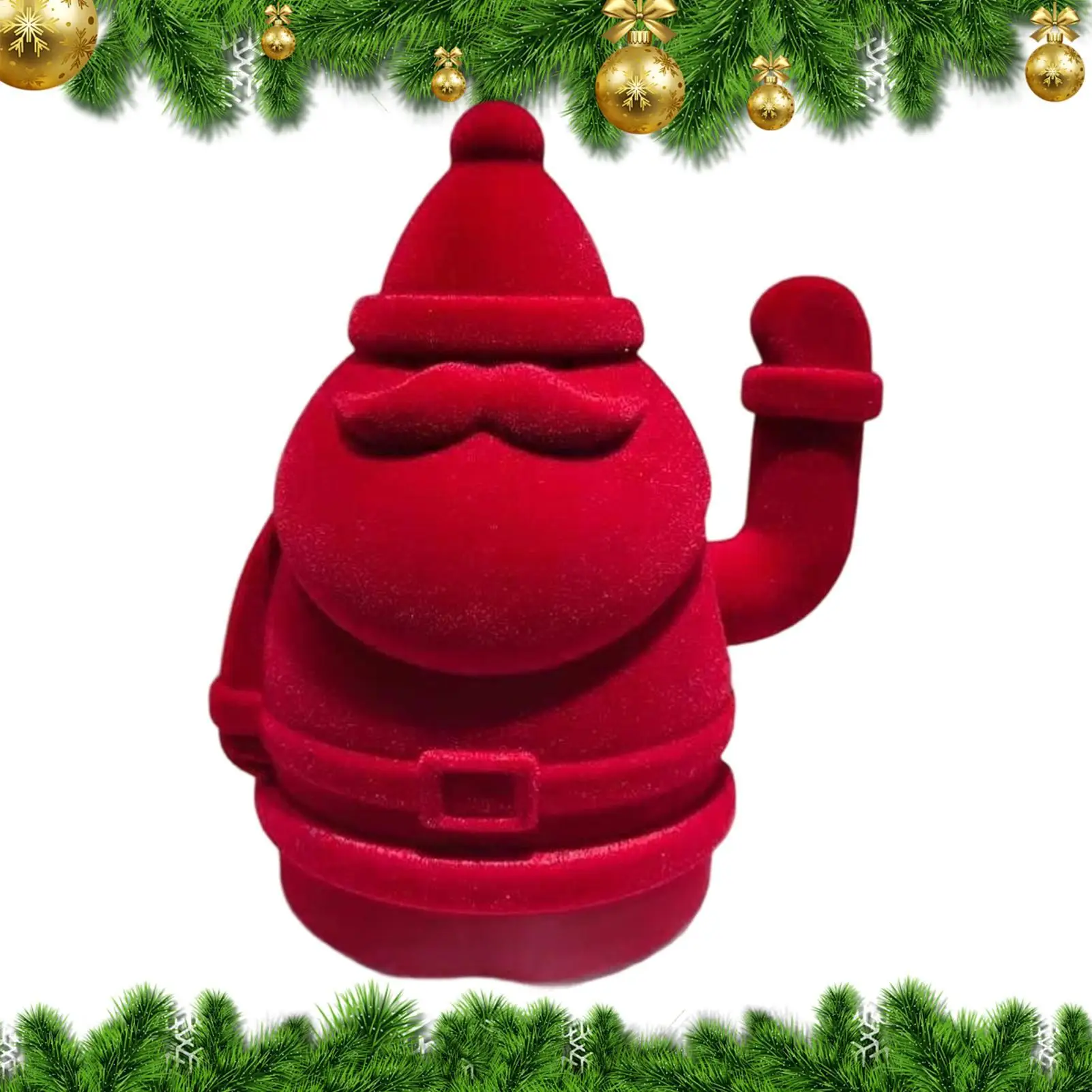 

Статуя Санта-Клауса, размахивающий флокированный орнамент, стоячая фигурка, украшения для рождественской вечеринки, стола, гостиной, спальни, камина