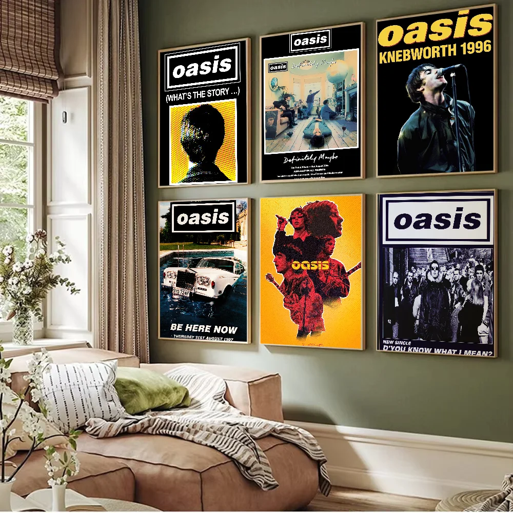 Band T-The R-Rain Cool O-Oasis Poster Prints Artwork festival Bedroom Club living room Home Deco