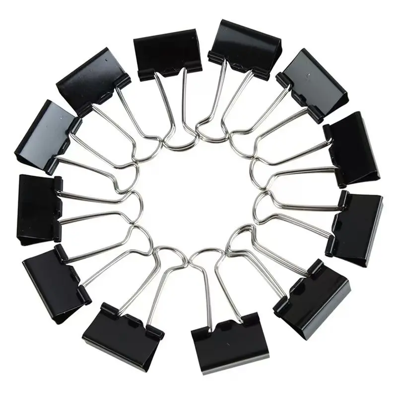 

3/10/12 pcs 32mm Office Stationery Color Long Clip Metal Stainless Steel Document Multi-functional Color Long Tail Ticket Clips