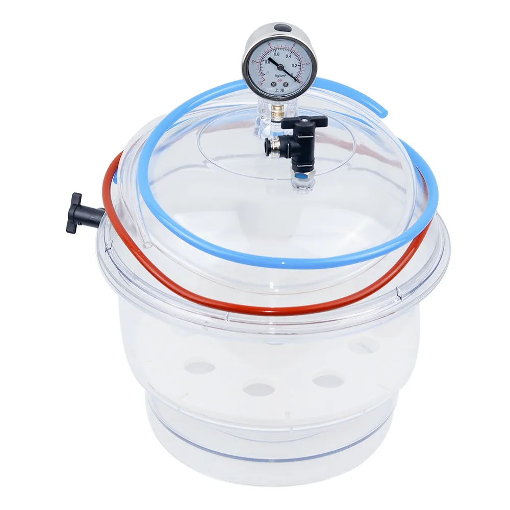 Vacuum Desiccators, Small Lab Desiccator, Double Valves Glassware Lab Desiccator Dryer Vacuum Desiccator Jar, 150mm/250mm