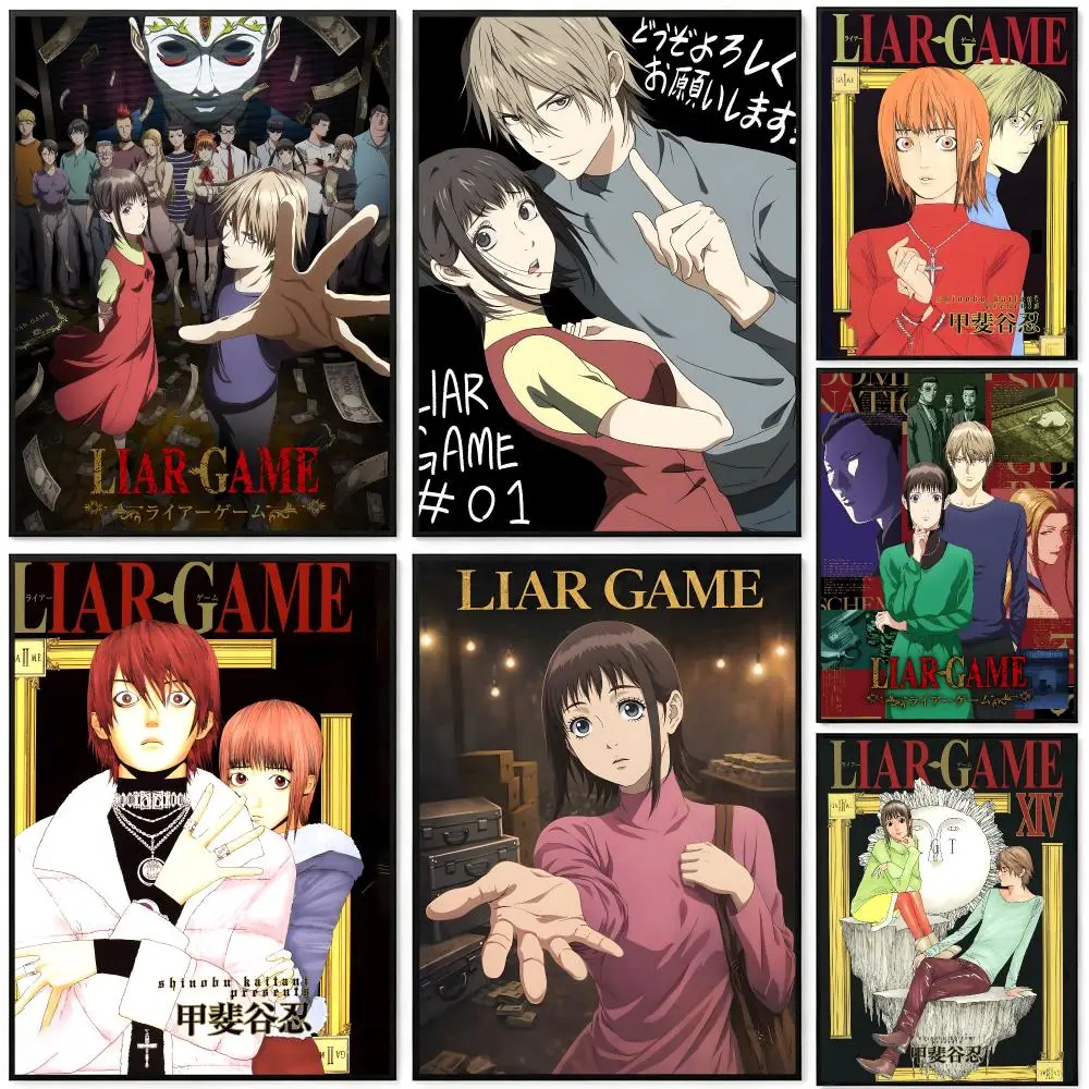 manga Liar Game Poster Poster HD Printing Cyberpunk Style Wall Art Home Decor For Gaming Room Living Room Bedroom Gift Idea