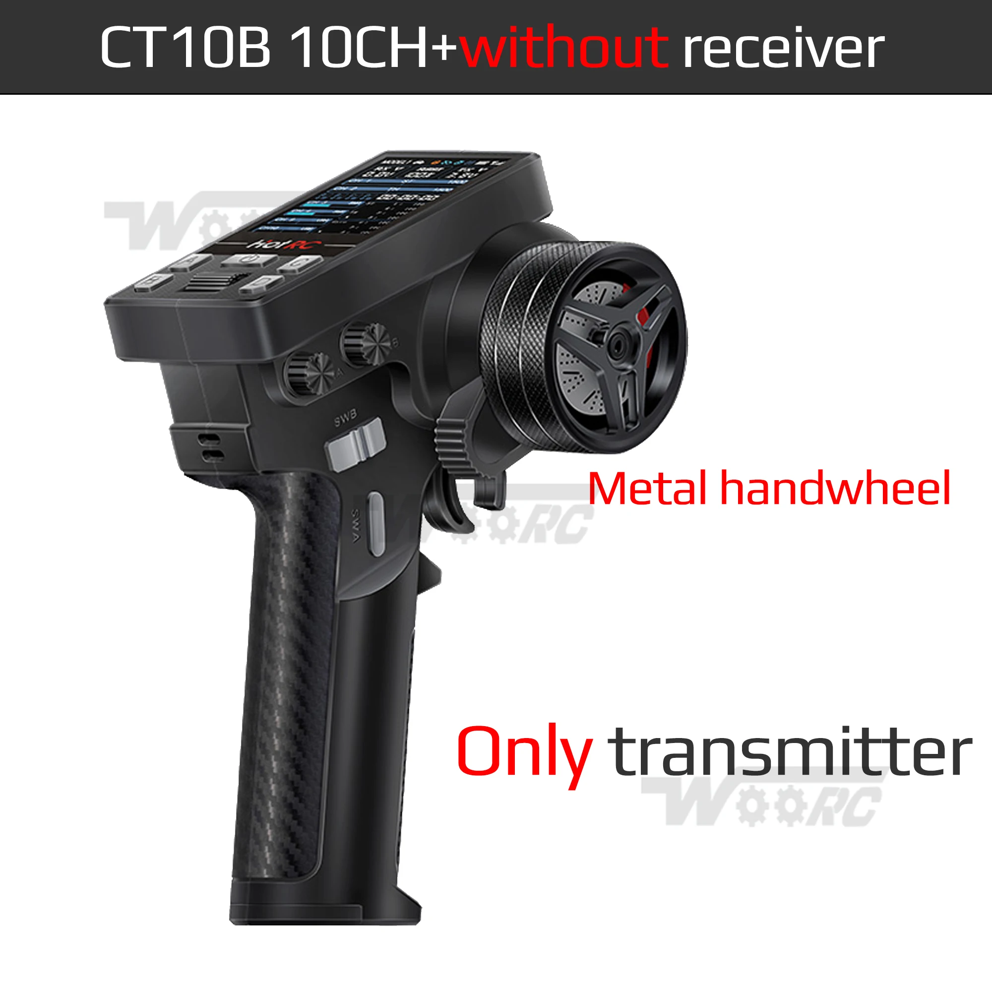 HOTRC CT-10B CT10B 10CH Zender Afstandsbediening 2.4Ghz Radio Voor RC Model Auto Boot Vliegtuigen Quadcopter Accessoires