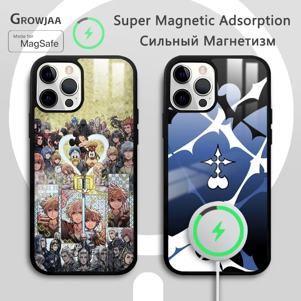 

Kingdom Hearts Game Phone Case For iPhone 16 15 14 13 12 11 Pro Max Plus Mini Magsafe Mirror Wireless Magnetic Funda