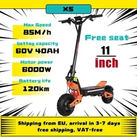 EU Express Duty Free Toursor X5 6000W Electric Scooter 40AH 11 Inch 60V Off-Road Adult Electric Scooter Foldable