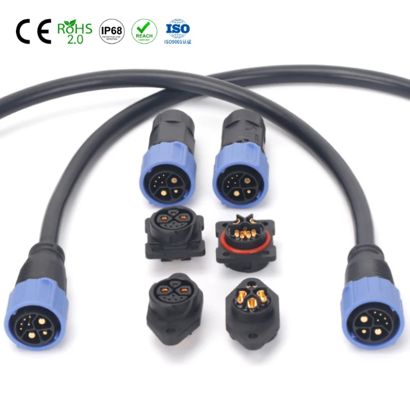 M23 2+1+5 E-Bike Battery Connector IP67 8Pin Electric Vehicle Lithium Batteries Charging/Discharging Plug Socket Scooter Adapter