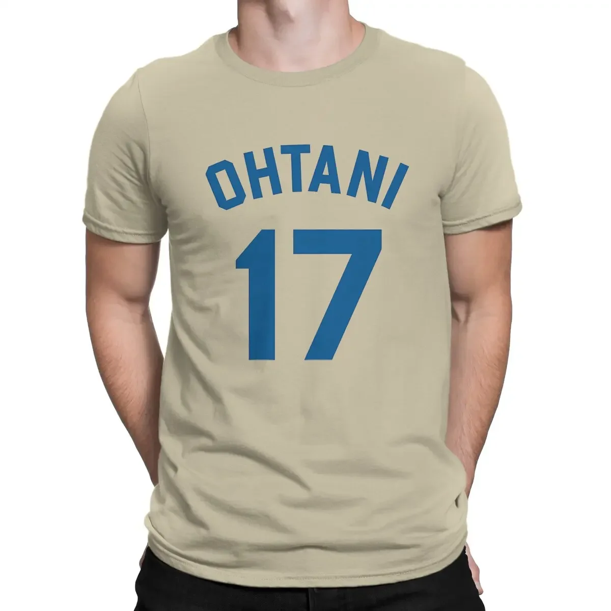 Sleeve Shohei Ohtani T Shirts Crew Neck Tops Gift Idea Men's T-Shirts Shohei Ohtani 17 Dodgers Novelty 100% Cotton Tees Short