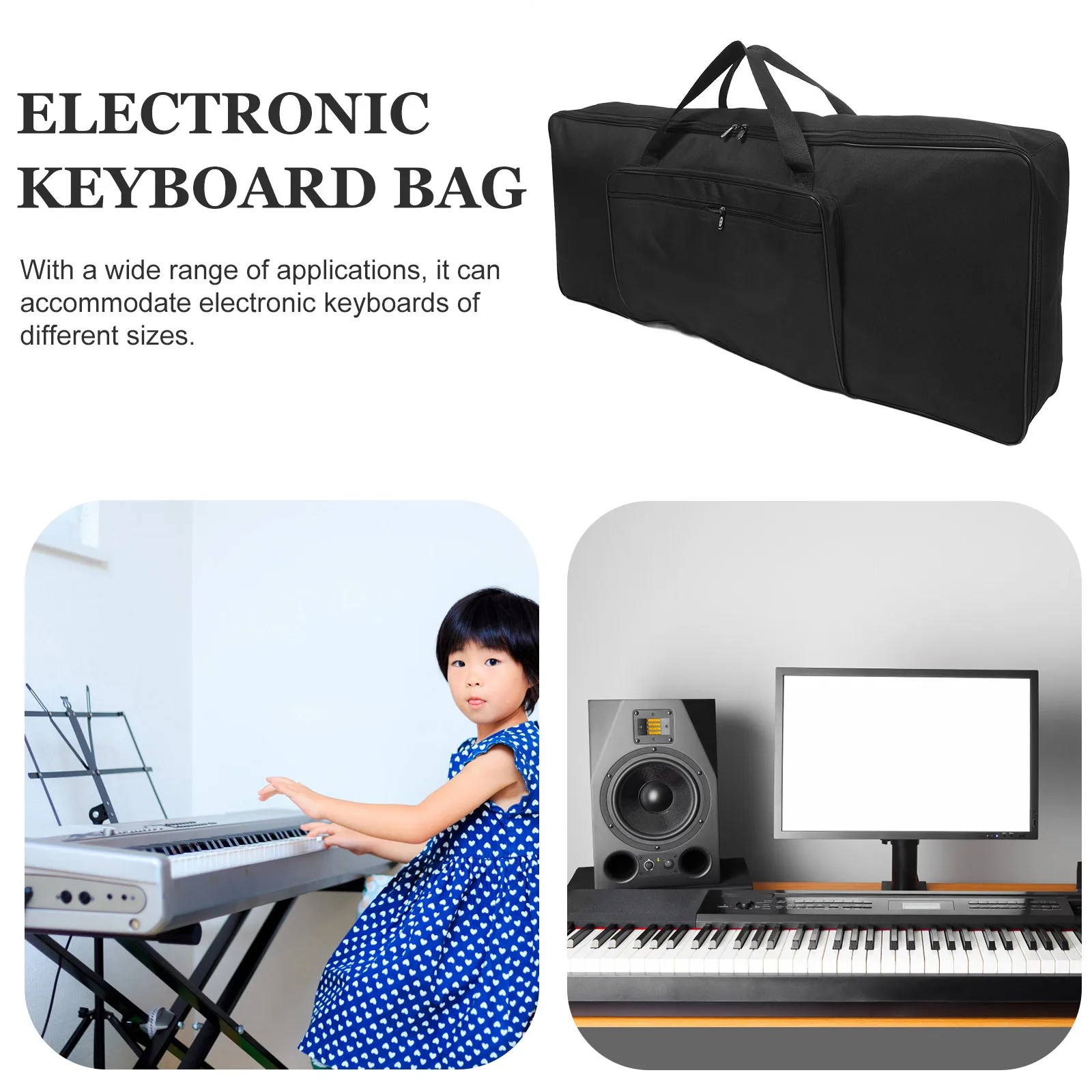

Kids Keyboard Piano Bag Electronic Cover Organ Black 600d Waterproof Oxford Cloth Electric Child