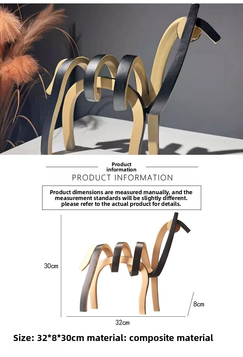 Simple modern horse ornament art and crafts ornament model room home living room entrance study decoration