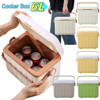 6/5L Camping Ice Box Outdoor Fridge Cooler Large Capacity Portable Ice Bucket Incubator Refrigerator Car Fresh-Keeping