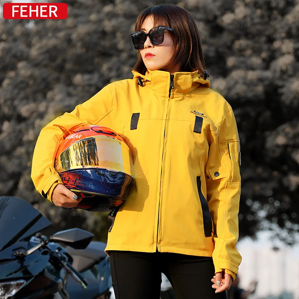 Four Seasons Motorcycle Jacket Women MotorbikeProtective Clothing Breathable Reflective Motocross Jacket Men