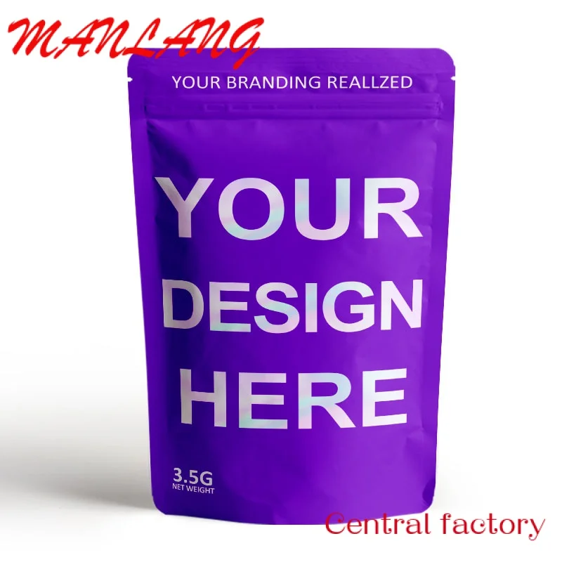 Custom  Customized baggies stand up pouch food packaging bags zip lock aluminum plastic bags