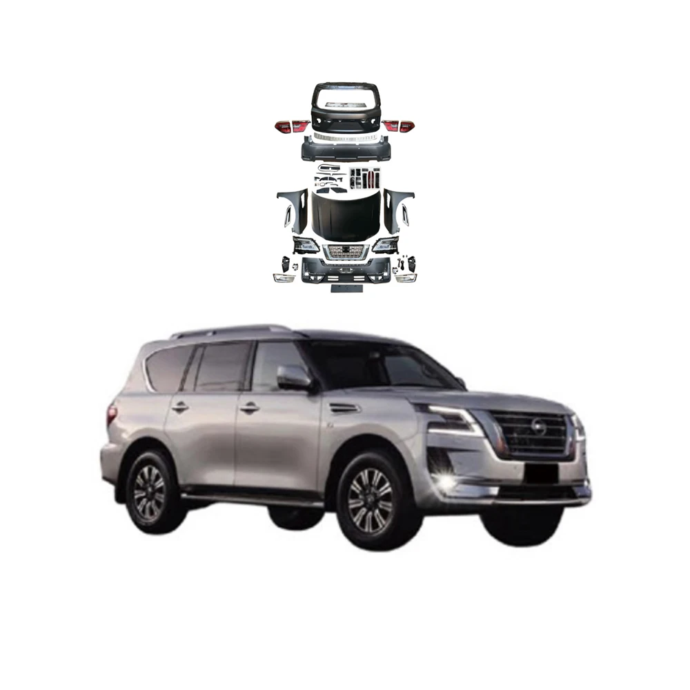 المصد الأمامي/الخلفي الجديد لسيارة نيسان إنفينيتي QX56 2004-2017 ترقية إلى طقم هيكل باترول-2023 2024