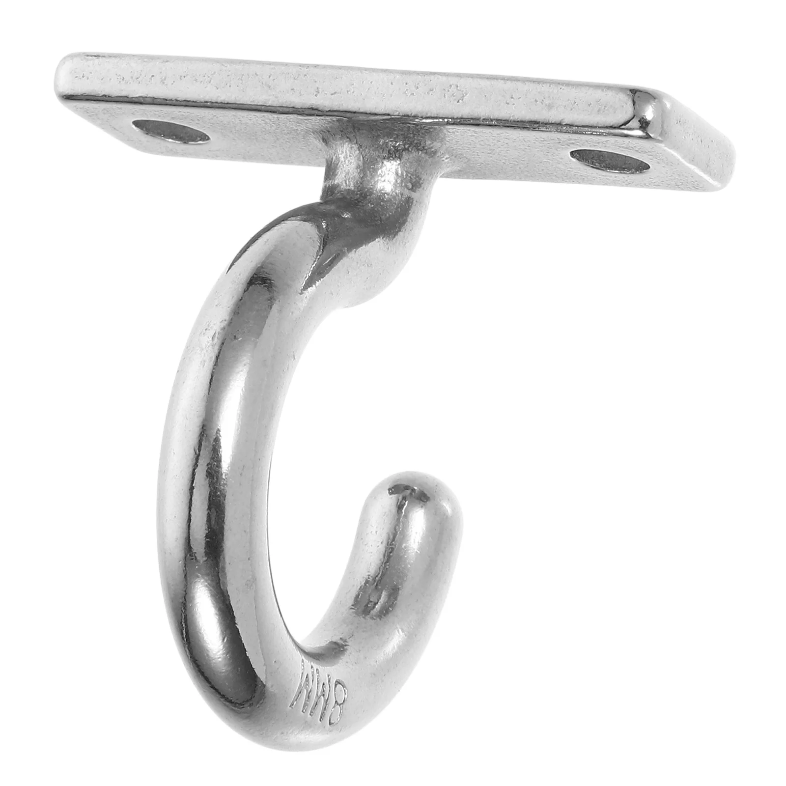 

Heavy Duty Stainless Steel Wall Mount Ceiling Hook Silver Tone Pad Eye Plate for Swing Boat Rigging Marine Deck Hardware Outdoor