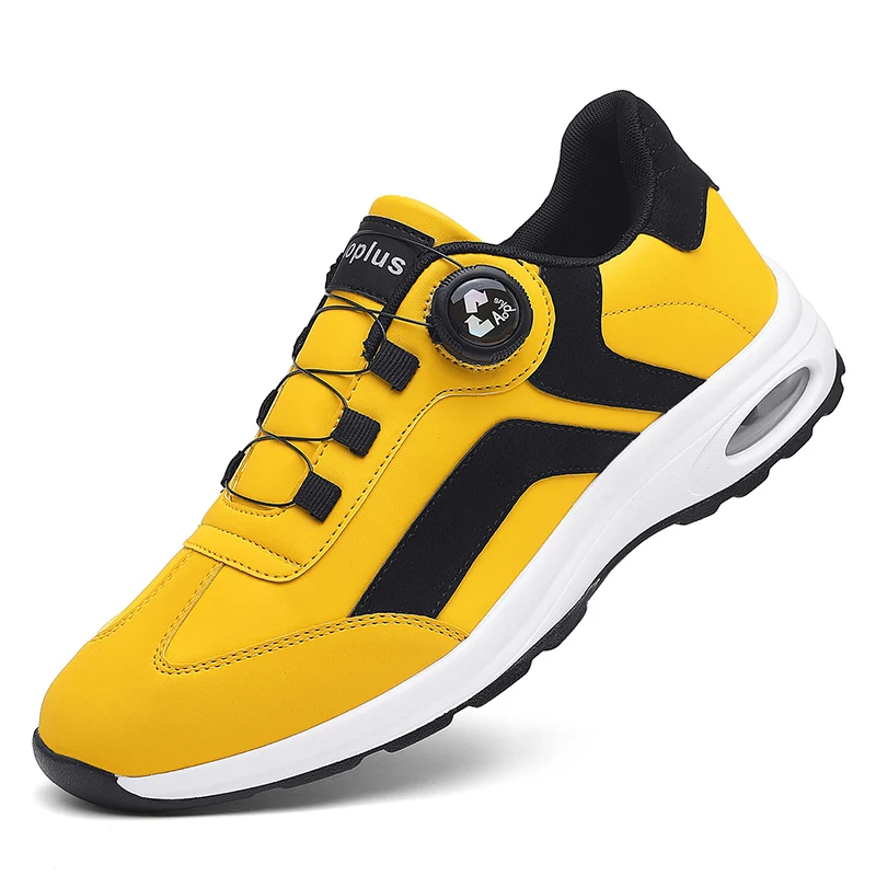 Fashionable Casual Sports Shoes, Outdoor Training Shoes, Rotating Button Portable Casual Wear Shoes, Large Size Tenis Masculino