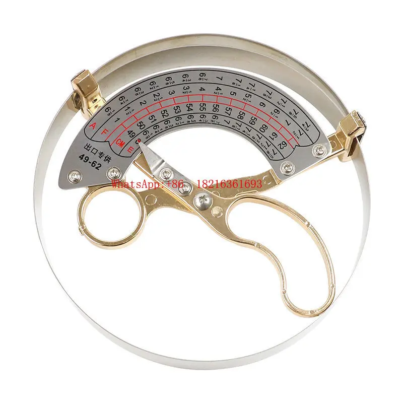 Measuring Cap Circumference Tool Stainless Steel Measuring Cap Ruler Inner Diameter Head Circumference Ruler 49-62cm