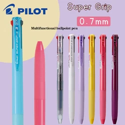 Japanese Stationery Pilot Multi-color Ballpoint Pen Super Grip Pressed Multifunctional Pen Boligrafo Gel 0 7mm Back To School