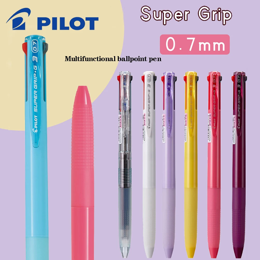 caneta esferografica multi color pilot caneta multifuncional super grip pressionada boligrafo gel mm papelaria japones de volta as aulas 01