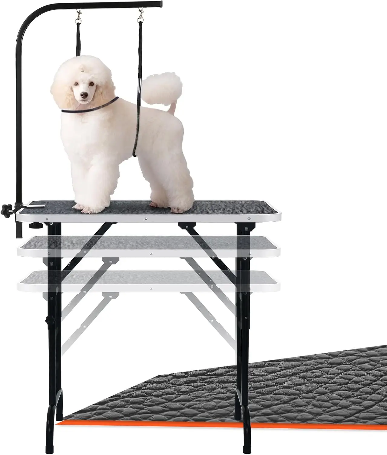 

LEIBOU 36-inch Height Adjustable(23''~33.8'') and Foldable Pet Dog Grooming Table with Grooming Arm & Noose for Dog Cat Pet Groo