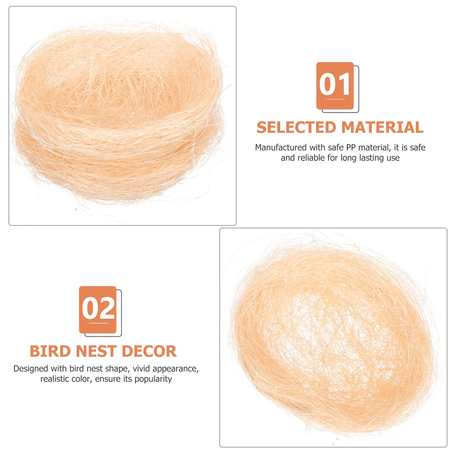

15Pcs Bird Nest Cold Dish Ornament Simulation Realistic Bird's Nest Props Plate Decorations Cold Dish Decorations