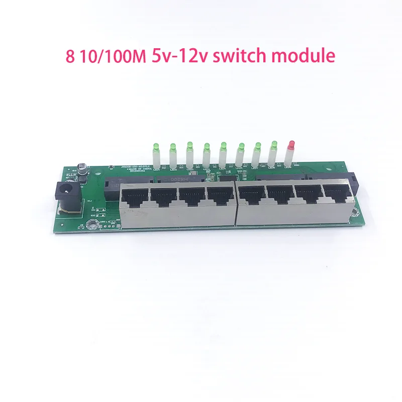 

10/100mbps ethernet switch circuit board for module 10/100mbps 8port switch PCBA board OEM Motherboard ethernet switch 8 RJ45