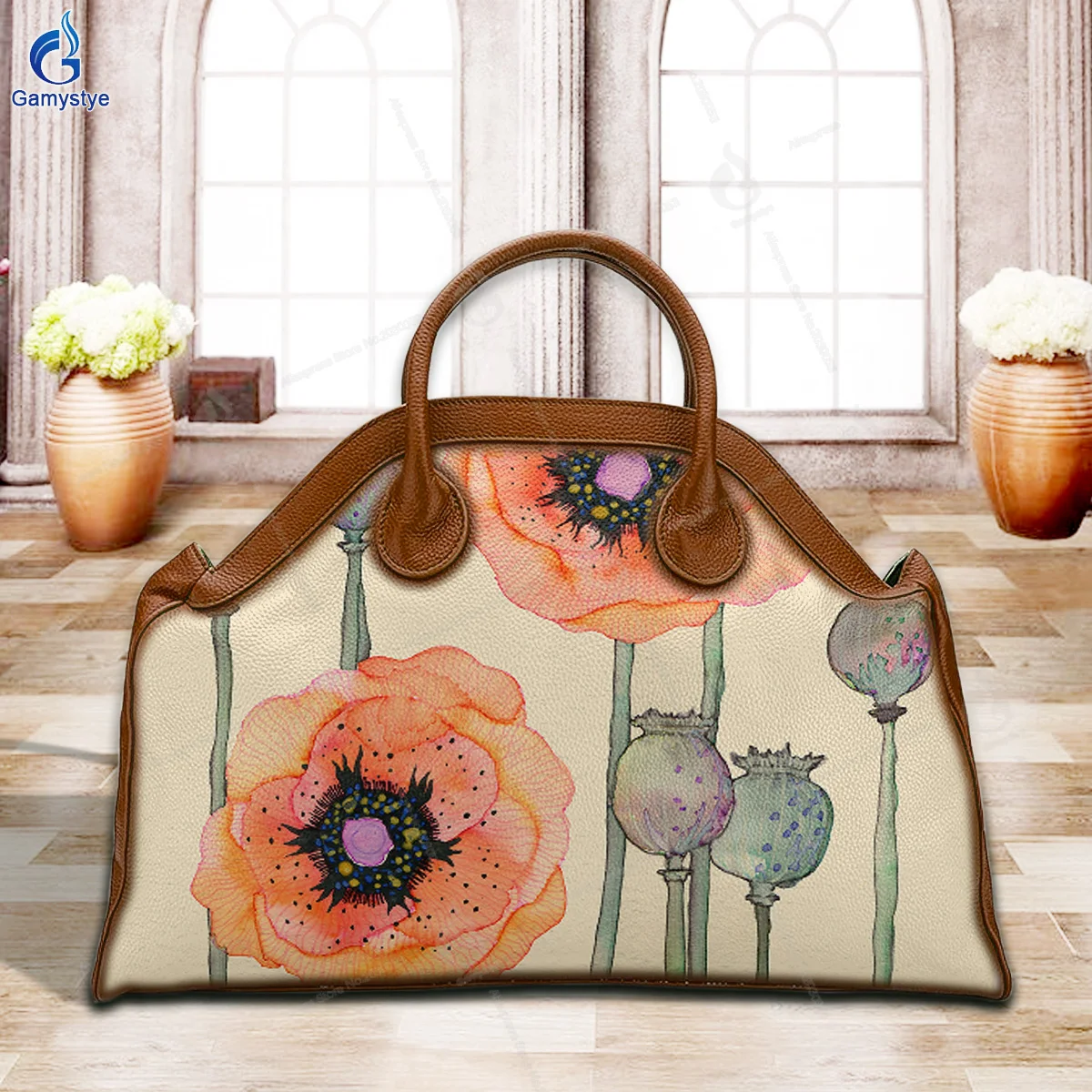 Women Bags Top-Handle Flowers and flower buds Bags Cross Body Bags Bolsas Marcas Street Fashion Art Draw Graffiti Totes Gamystye