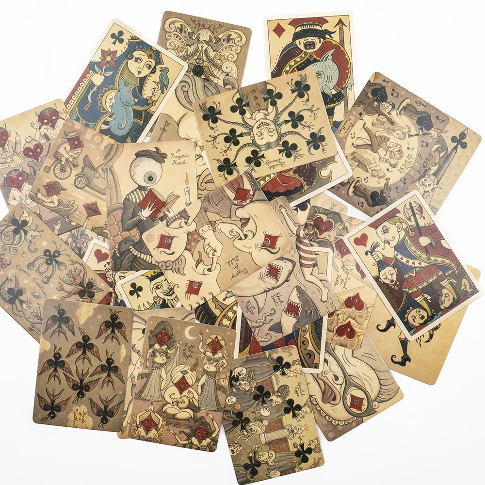 أوراق اللعب الأذى الملكية 54 قطعة من بطاقات الطاولة من ألعاب المجموعة للحفلات Precognition & Divinatio Oracle Set 6.3*8.9 سم #6
