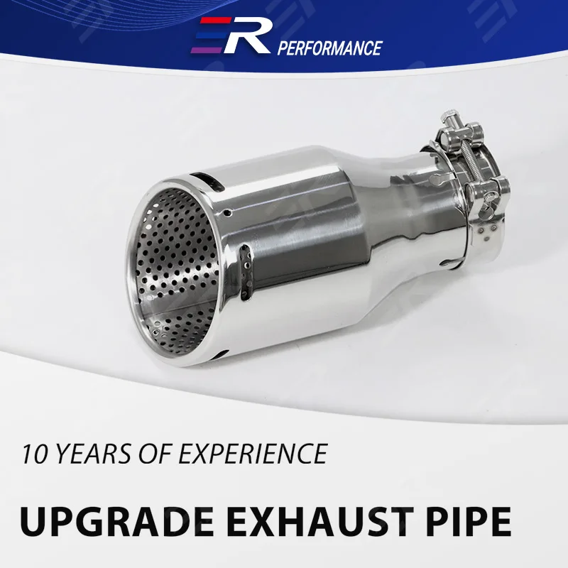 

1PC Silvery Stainless Steel Exhaust Universal Suitable For Auto Modified Cars Accessories 89mm 101mm Outlet Car Muffler Nozzles