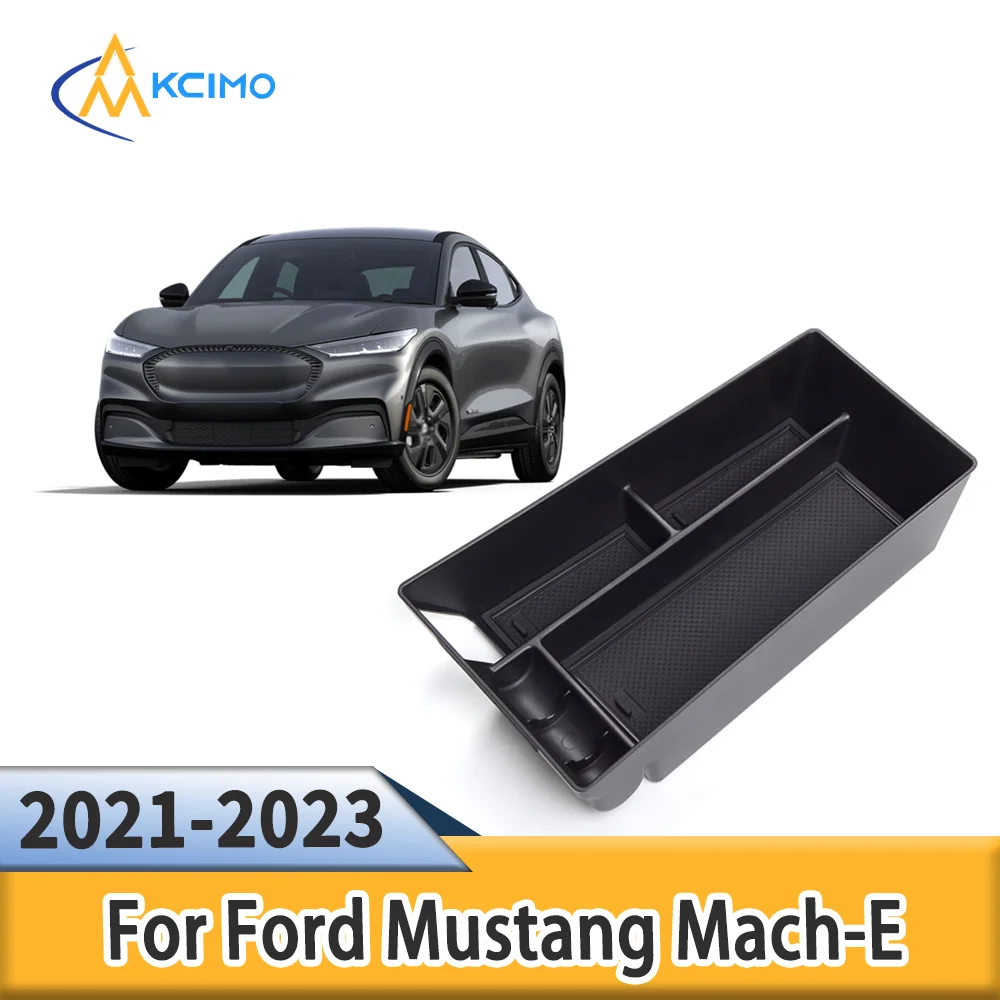 

Center Console Organizer Holder for Ford Mustang Mach-E 2021-2023 Black Armrest Storage Box Interior Tidying Auto Accessories