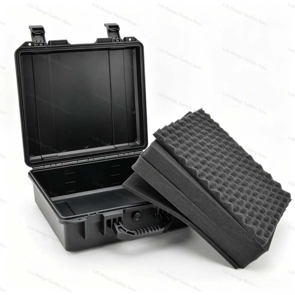 Estuche de transporte duro impermeable, bolsa de almacenamiento, caja de herramientas de fotografía de cámara con asa, Protector de seguridad,