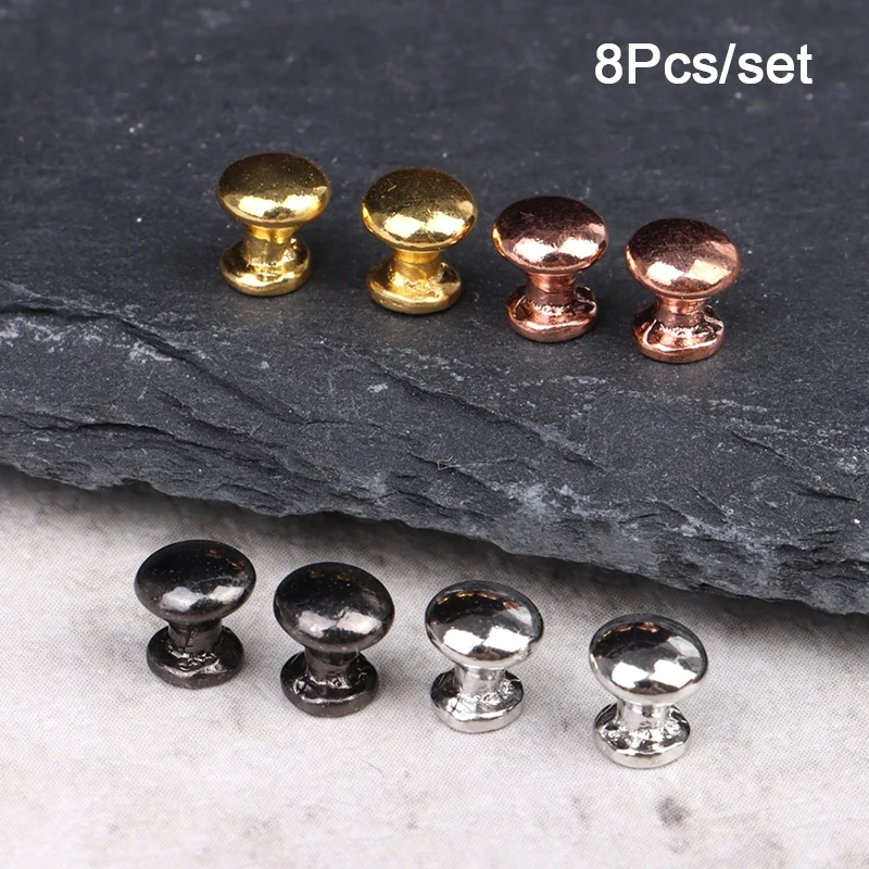 Dollhouse Door Knobs Round Knobs Desk Cabinet Accessories Mini Dollhouse Miniature Furniture Drawer Door Handles Accessory