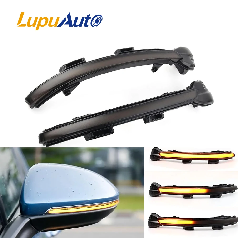 2pcs Dynamic Turn Signal LED Side Wing Rearview Mirror Indicator Blinker Sequential Light For VW Golf 7 VII MK7.5 JETTA MK7 Tour