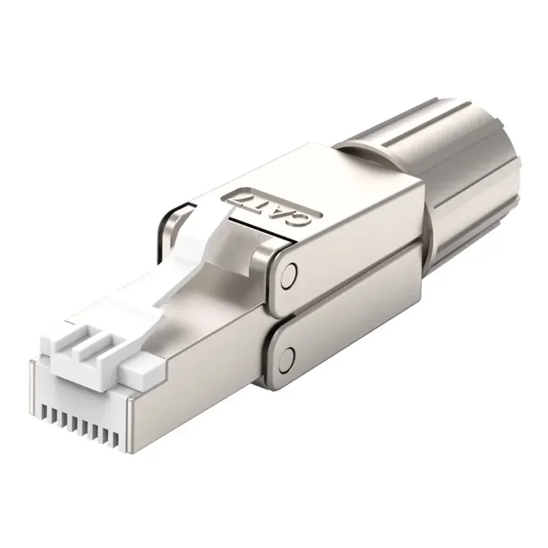 Cat6A Cat7 RJ45 Connector UTP/STP Toolless Field Termination Plug Network Cat 7 Shielded PoE Ethernet Modular RJ 45 Male Adapter