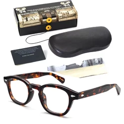 Men's Spectacle Frame Johnny Depp Style Glasses Transparent Lens Brand designer Computer Male Round Vintage Eyeglasses