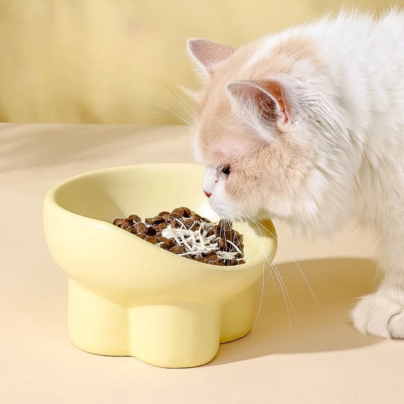 

Plastics Cat Bowls Protective Cervical Spine Anti-Tumble Dishes Pet Dog Elevated Bowls Kitten Puppy Feeder and Waterer Container