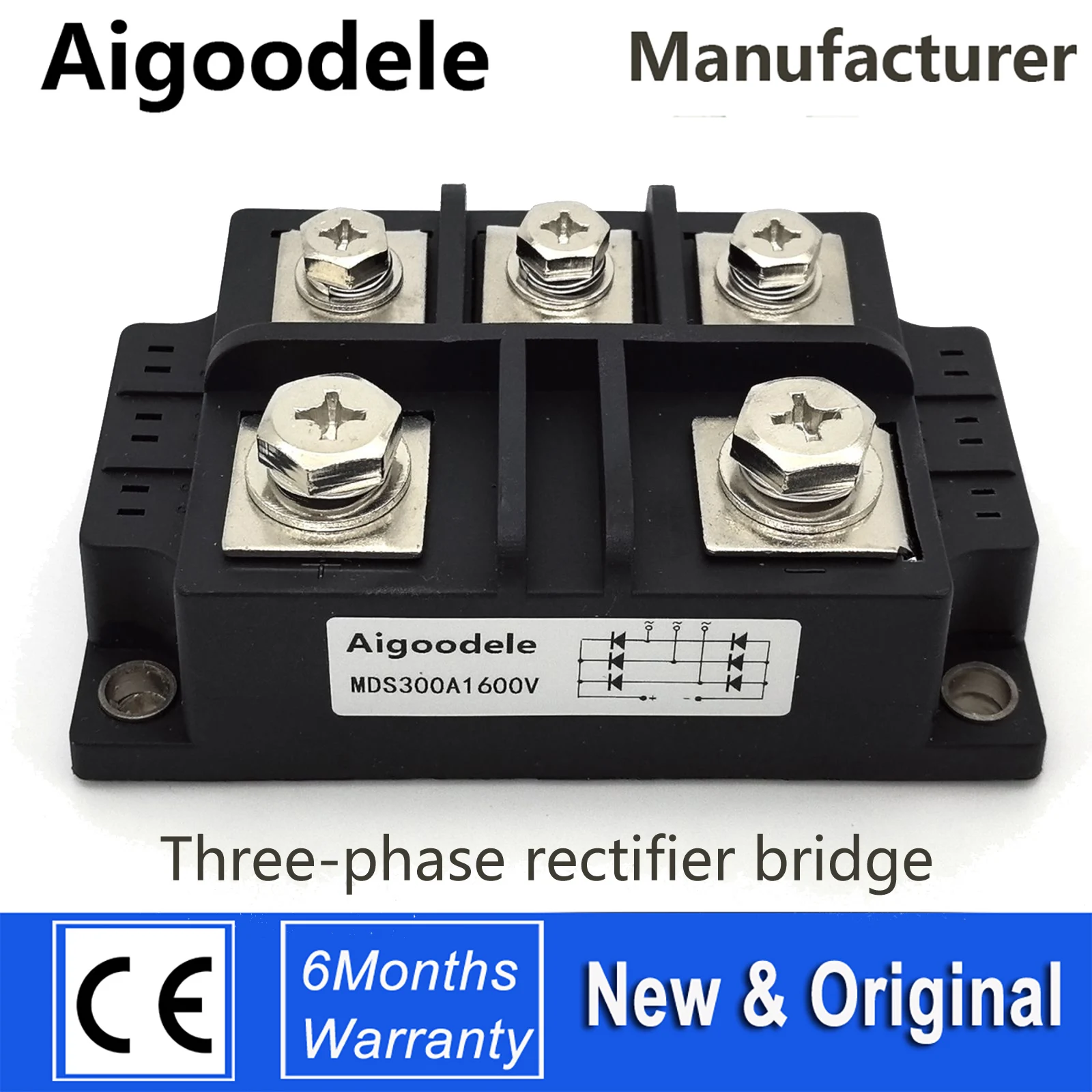 

1pieces MDS300A 3-Phase Diode Bridge Rectifier 300A Amp 1600V Three Phase Bridge Rectifier