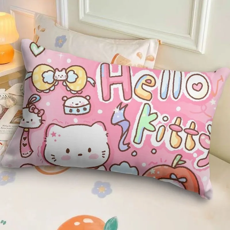 Cute Hello Kitty printed Pillowcase Sanrio sleeping Pillowcase bedroom Room Home Decoration Sofa Cushion Cover