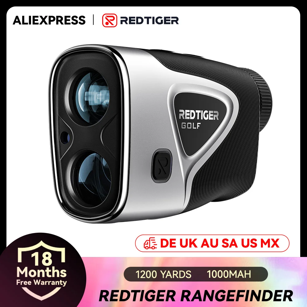 REDTIGER C016 Golf Rangefinder with Slope and Pin Lock Vibration Distance Meter with Rechargeable Battery Laser Range Finder