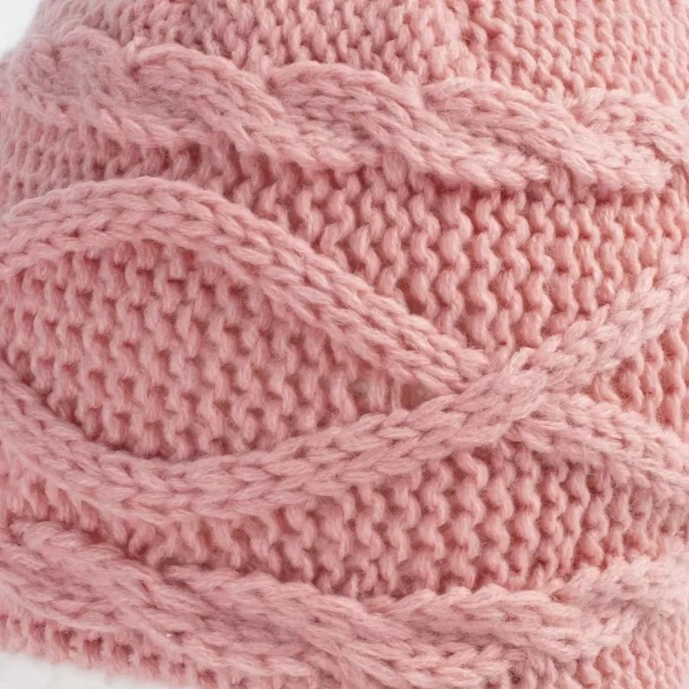 

Cute Soft Sherpa Lined Girls Skull Cap With Earflaps With Pom-Pom Winter Hat Warm Beanie Fuzzy Peruvian Hat Winter Wear