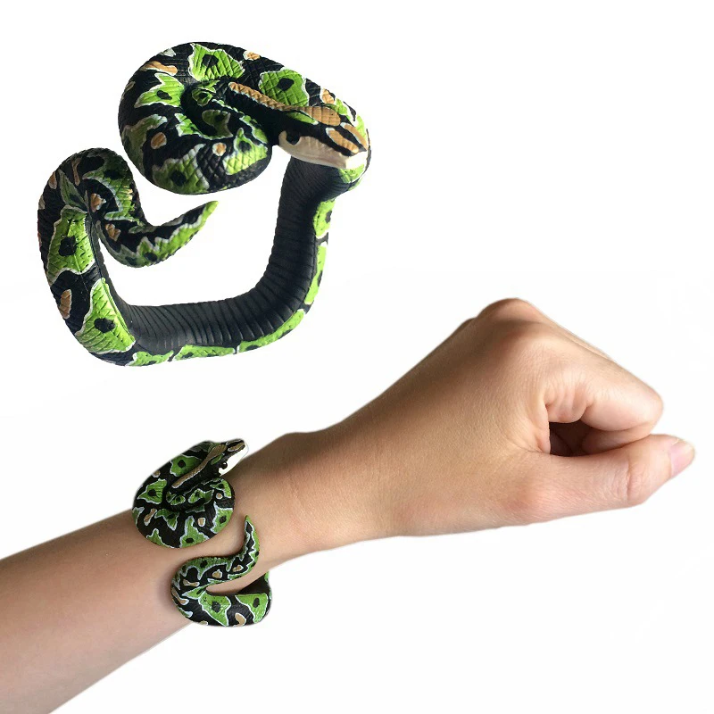 Halloween Simulation Snake Tricky Toy Adult Kids Party Novelty Toy Simulation Snake Bracelet Wristband Scary Mischievous Toys