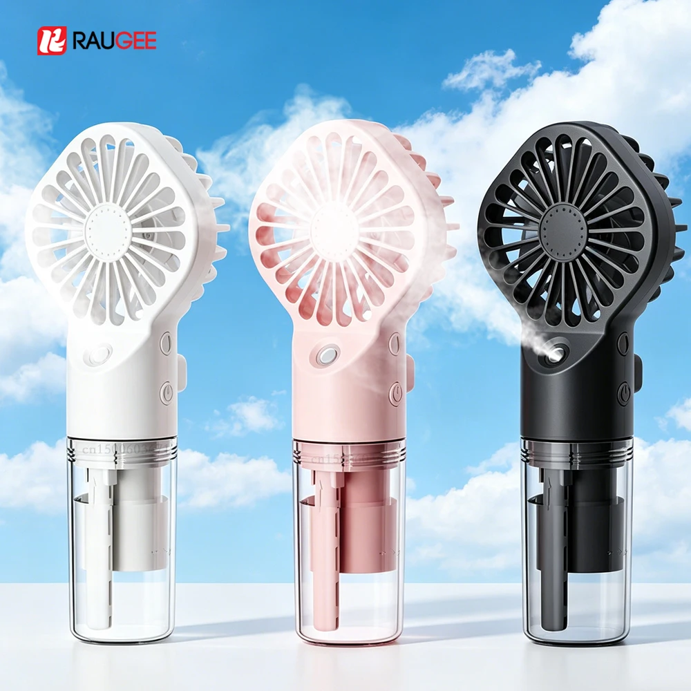 

Mini Humidifier Fan Portable Water Mist Fan Personal Handheld Fan With 4Gear Rechargeable Battery Hand Fan With Humidifier