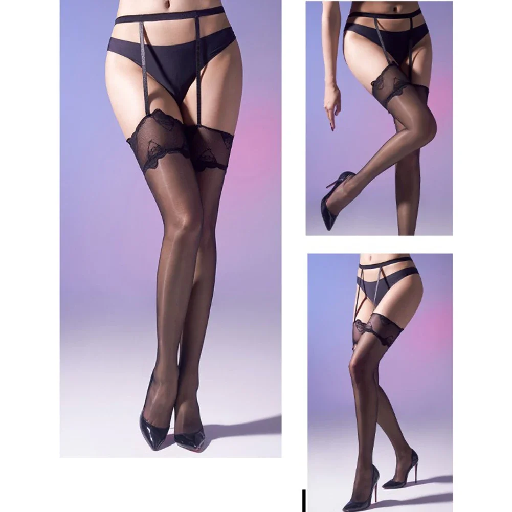 

Daily Use Lingerie Party Womens Lingerie Long Tube Stockings High Waist Sexy Lingerie Stockings Shiny Lace All Seasons