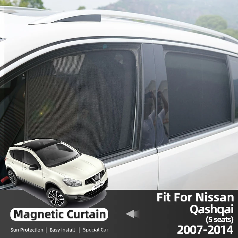 

For Nissan QASHQAI J10 2006-2013 Rear Side Window Sun Shade Visor Car Sunshade Accessories Front Windshield Mesh Vehicle Curtain