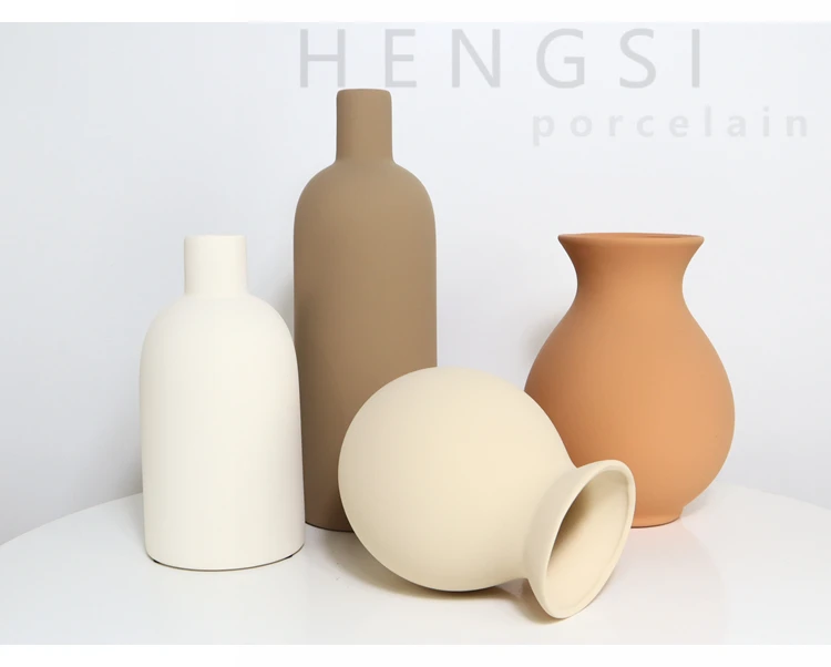 

Nordic home Morandi ceramic vase light luxury decoration living room ornament TV cabinet flower vase home decor