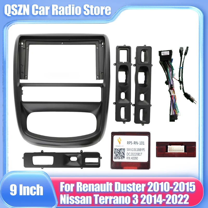 Car Radio Fascia for Renault Duster 2010-2015 Nissan Terrano 3 2014-2022 Stereo Frame Plate Mounting Dash Installation Bezel Tri